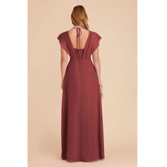 Birdy Grey Violet Chiffon Dress Rosewood  XL Wedding Bridesmaid  New! - Picture 2 of 7